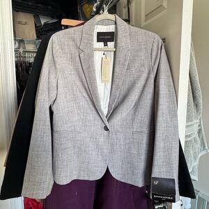 Banana Repiblic Factory Twill Blazer Grey - 6 Petite
